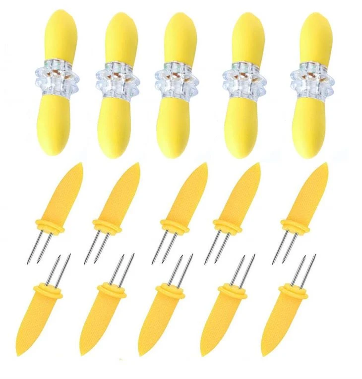 Kitchenware Corn Fork Holder With Silicone Handle