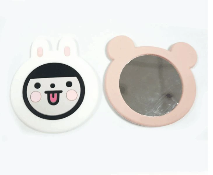 Factory Price Silicone Mini Folding Makeup Pocket Mirror