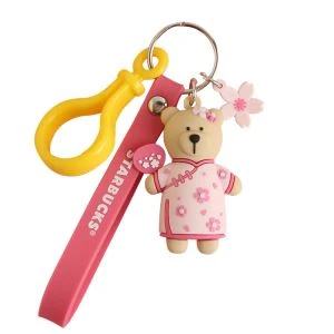 Design 3D medveda doll PVC privleček za ključe