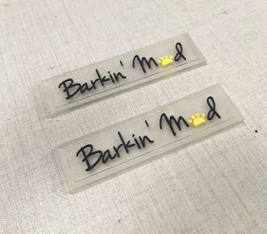 Transparentna blagovna znamka oblačila embossed pvc značke