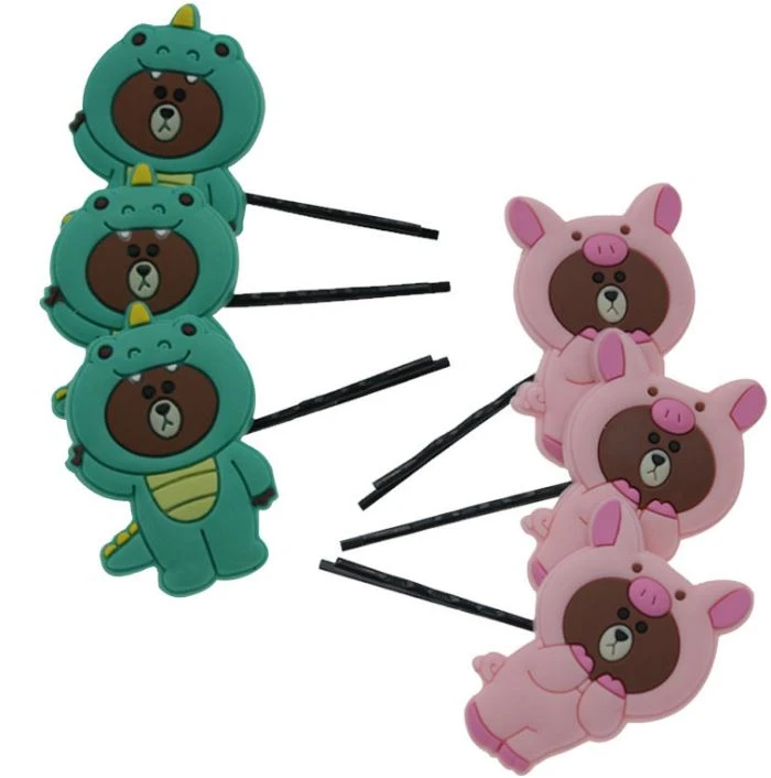 PVC Cartoon Hair Clips Hair Grips