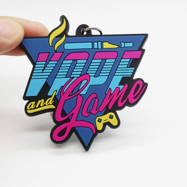 Rubber 3D Soft Pvc Keychain Plastic Keychain With Logo