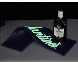 Vodoodporna pvc gumijasta LED bar mat za pivo vodka