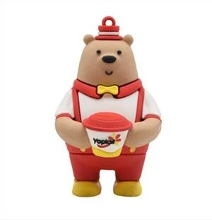 3D PVC živalski obesek za ključe silikonski risani ključ obroč obesek