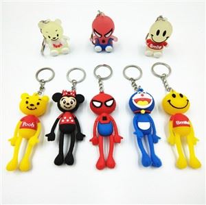 Risana doll ključ nosilec 3D slika PVC gumijasti privleček za ključe silikonski keyringi